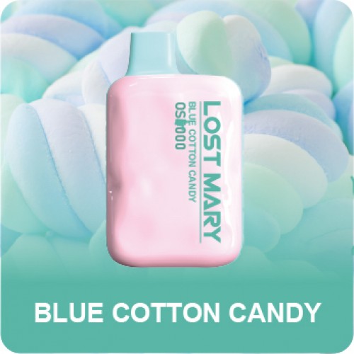 Электронная сигарета LOST MARY OS 4000 затяжек Blue Cotton Candy (Лост Мери 4000 Черничная Сахарная Вата)