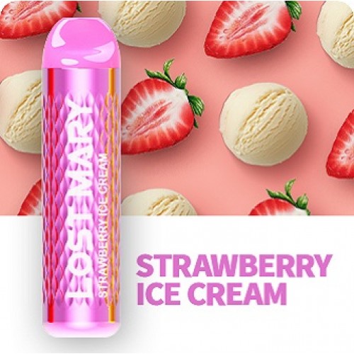 Электронная сигарета LOST MARY 3000 затяжек Strawberry Ice Cream (Лост Мери 3000 Клубничное Мороженое)