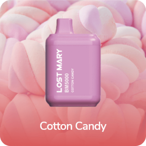 Электронная сигарета LOST MARY BM 5000 затяжек Cotton Candy (Лост Мери Сахарная Вата)